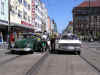 VW-Kfer, BMW-R60/6 und unser Opel-Kadett vor dem Kasseler Rathaus in der Knigstrae