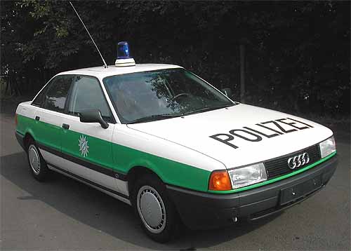 Der Audi 80 aus dem 1. Deutschen Polizeioldtimer Museum Marburg