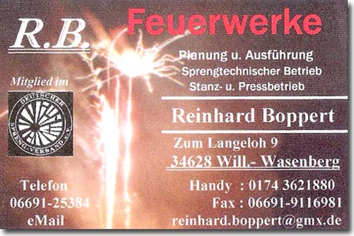 R.B. Feuerwerke, Willingshausen-Wasenberg