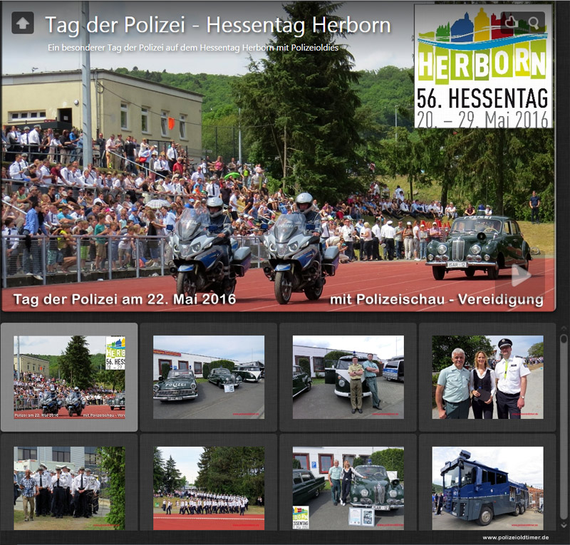 Bildergalerie zum Tag der Polizei auf dem Hessentag in Herborn 2016