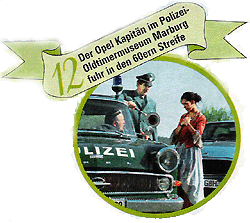 Bild des Opel Kapitn mit Hans-Peter Kaletsch und Hans-Heinrich Menche (im Auto) neben "Schneewittchen" (Foto: Auto-Bild)