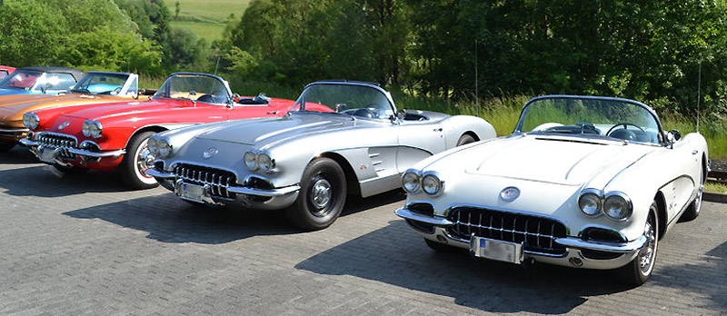 Einige der sehenswerten Oldies der Corvette-Freunde „Südsauerland“, 