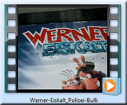 Ein Video zum neuen Werner-Film "Eiskalt" mit unserem Polizei-Bulli