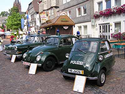 Rolling-Oldies: Polizeioldies auf dem Obermarkt in Frankenberg