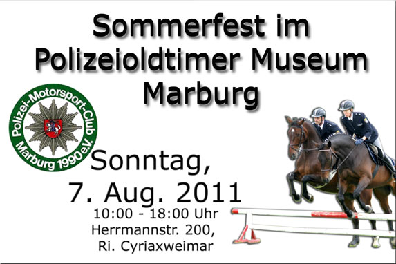 Sommerfest im Polizeioldtimer Museum Marburg am 7. Aug. 2011