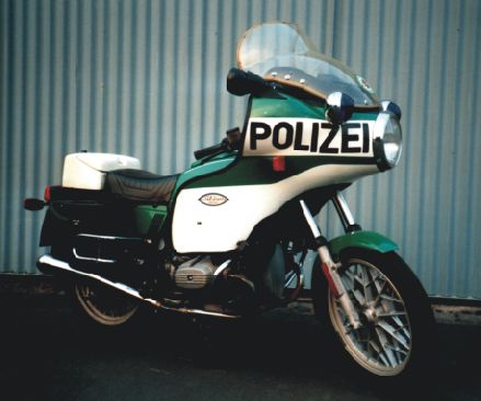 Die BMW R 65, Baujahr 1987 aus dem Polizeioldtimer Museum in Marburg