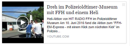 Heli-Aktion von HIT RADIO FFH im Polizeioldtimer Museum Marburg - Einsteigen Heli