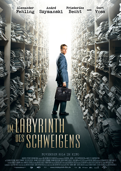 Filmplakat "Im Labyrinth des Schweigens" - mit Polizeioldies aus Marburg