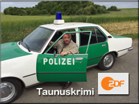 Im "Taunuskrimi" des ZDF der Opel Rekord D aus dem Polizeioldtimer Museum in Marburg zu sehen