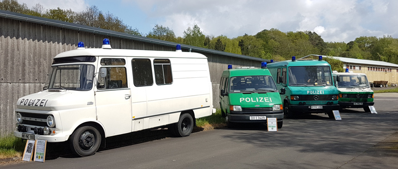 Auch Sonderfahrzeuge der Polizei standen am Öffnungstag des Polizeioldtimer Museums in Marburg zur Besichtigung bereit