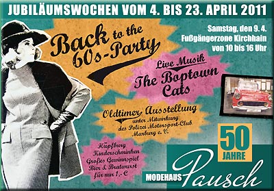 "Back to the 60s-Party" in der Fugngerzone Kirchhain