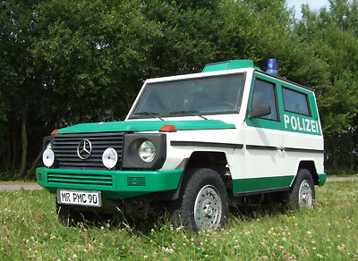 Auch er gehört zum Bestand des 1. Deutschen Polizeioldtimer Museum in Marburg, erin Mercedes-Benz - GE 280 - Geschützter Polizei-Sonderwagen 3 (SW 3) -