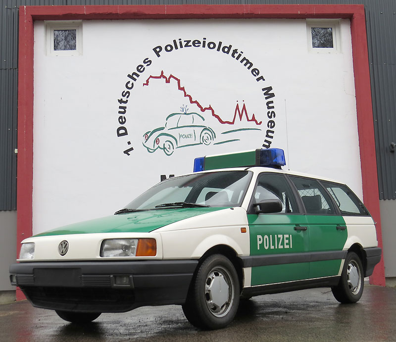 Ein Neuzugang im Polizeioldtimer Museum Marburg, einen VW Passat Variant vom Typ 35 I aus dem Jahr 1992