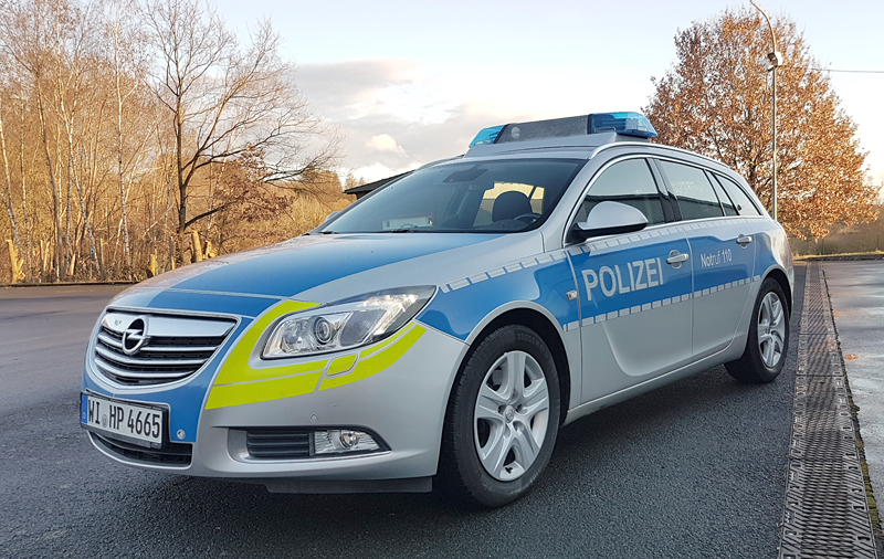 Der Neuzugang im 1. Deutschen Polizeioldtimer Museum zum Öffnungstermin am Sonntag, 23. Juni 2019 - ein Opel Insignia