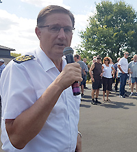 Auch der Präsident des Polizeipräsidums Mittelhessen, Bernd Paul, ließ es sich nicht nehmen einige Grußworte an die zahlreich anwesenden Zuschauer zu richten