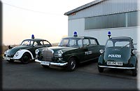 Die drei Polizeioldies nehmen an der Veranstaltung in Kirchhain teil