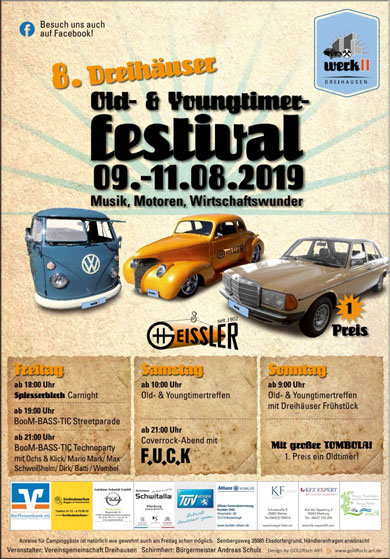 Das Plakat des Old- & Youngtimer- Festival Werk II 2019